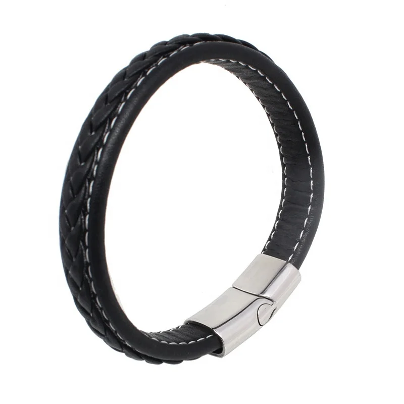 

China manufacturer Wholesale custom jewelry leather bracelets for men