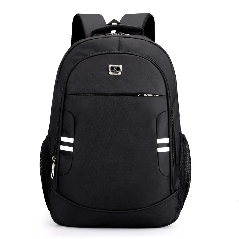 

New Large Multi-functional Men Casual Rucksack Nylon Cheap 18inch School bags Laptop backpack bag, Black