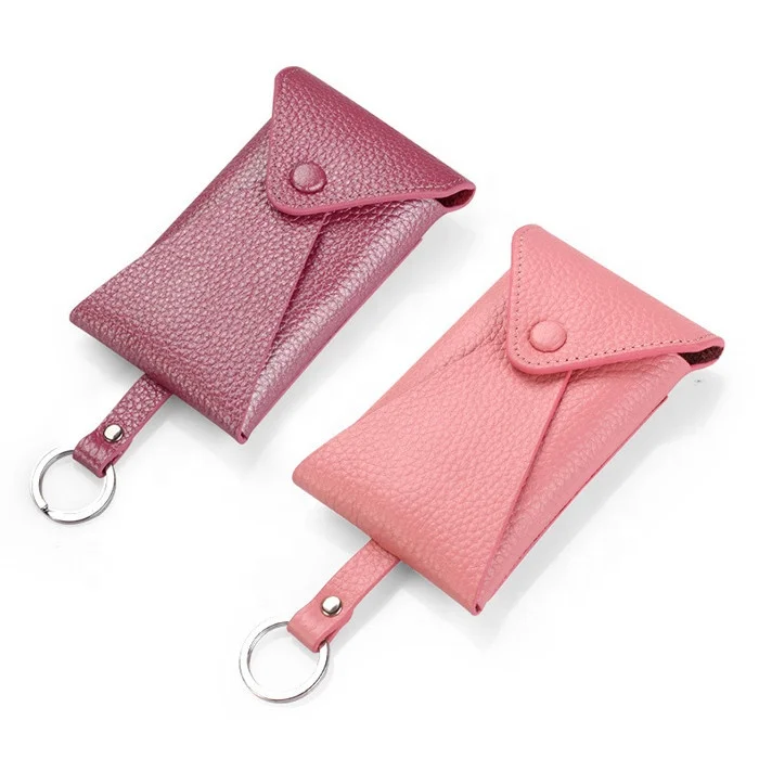 Women PVC Leather Car Key Chain Card Holder Wallet Pouch 6 Hook Snap  Closure keys Money Organizer Case - Wishupon