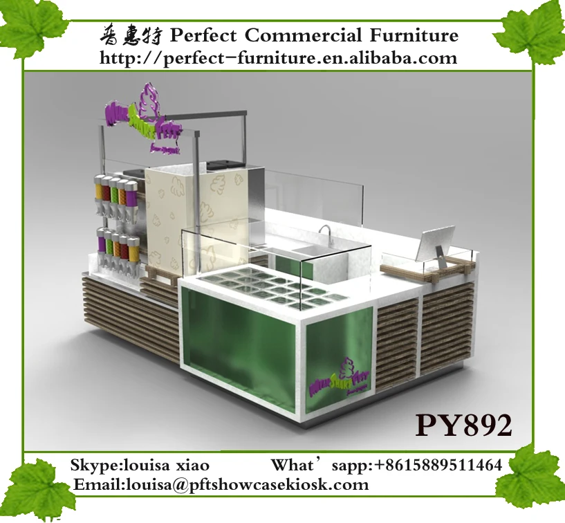 Retail Cheap Lemonade Kiosk Ice Cream Kiosk In Mall Shaved Juice Bar