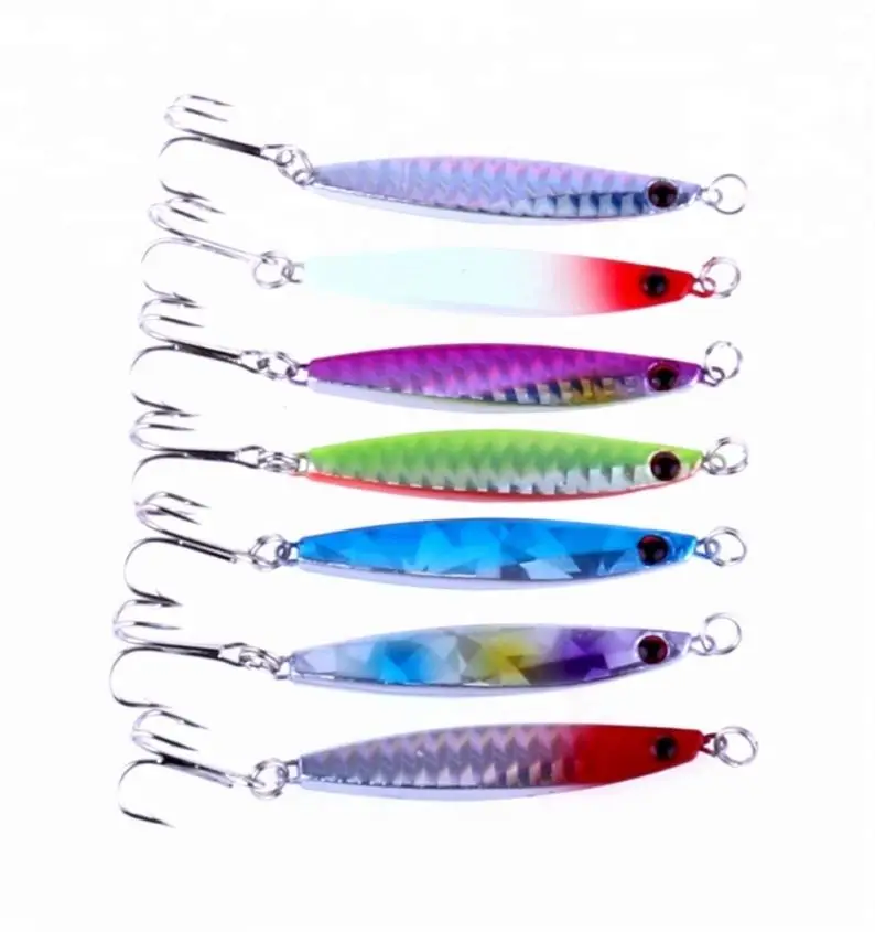 

7pcs set 14g 6cm Artificial Fishing Jiggs Saltwater Lead Jigging Fishing Lure free shipping, 7 available colors to choose