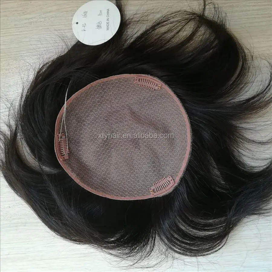 

100% Human Hair Full silk top base toupee For Men