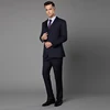 Casual fashion young men select suits 3 pieces black blue suits set for men new design wedding suits
