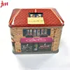 rectangular house shape coin money tin box for saving money