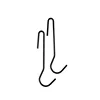 Black compelling special wire clasp forms spring with hooks