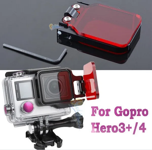 Camera lens protective cover for Go Pro GoPros hero3 HD Accessories flip filter Diving Case Waterproof House