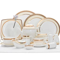 

28 Ceramics High End Chinese Factory Supplies Luxury Dinner Sets, Embossment Bone China Dinnerware Tableware Set>