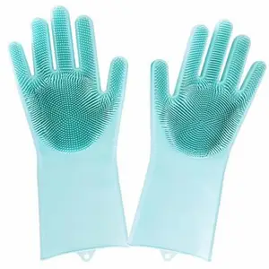 Hot Selling FDA standard Silicone Gloves with Wash Scrubber