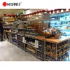 Heavy Duty Metal Chrome Supermarket Snack Display Stacking Racks and Shopping Mall Shelves