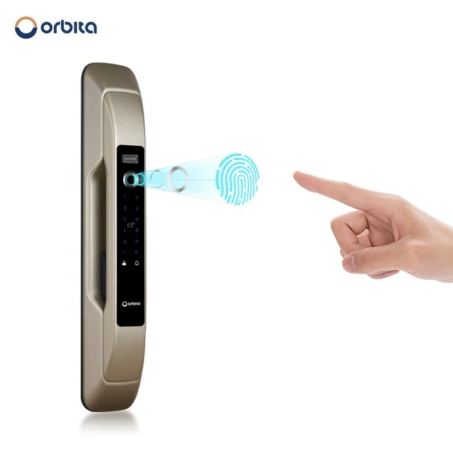 

Orbita biometric fingerprint OEM ODM double sided WIFI home household door electric security lock, Black, silver, gold, red bronze