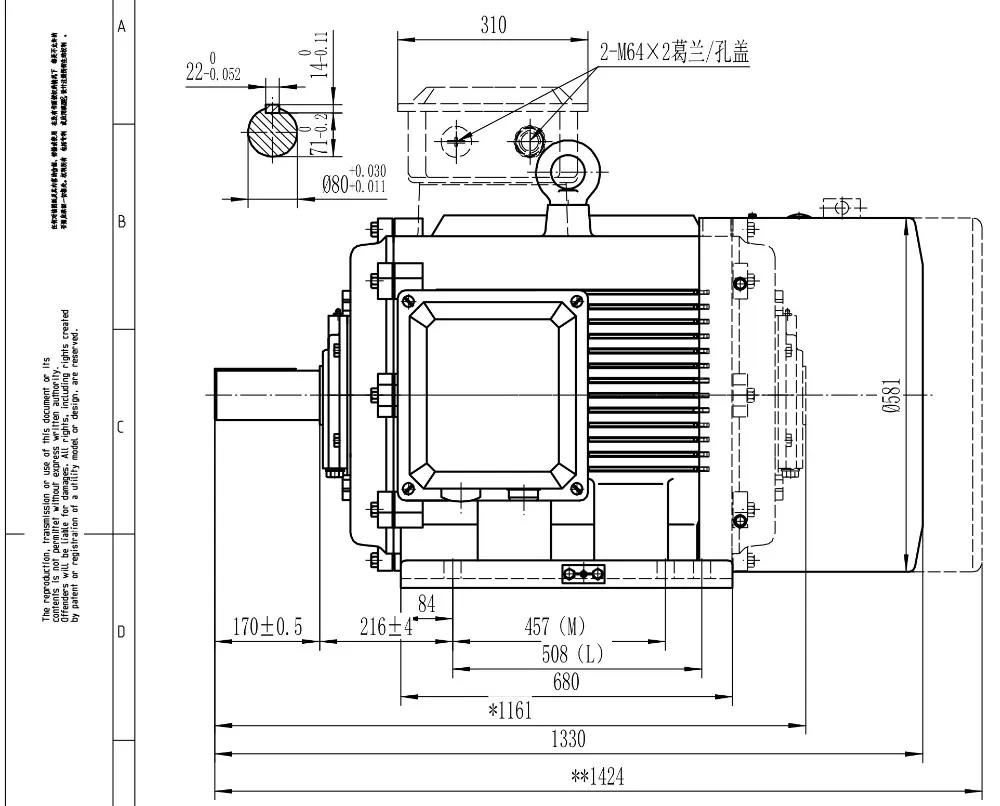 1le0 Series Ex Proof High Temperature Siemens Electric Motors 160kw