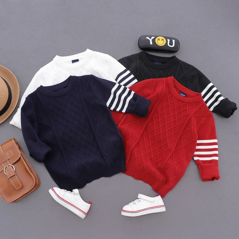 

Best selling High quality new fashion kids sweater wholesale kids cotton sweater, Red/navy/gray