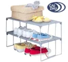 Stackable Mesh Shelf Multipurpose Storage Rack for Kitchen Bathroom Office