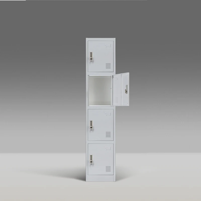 Detachable steel clothing storage 4 door steel almirah design