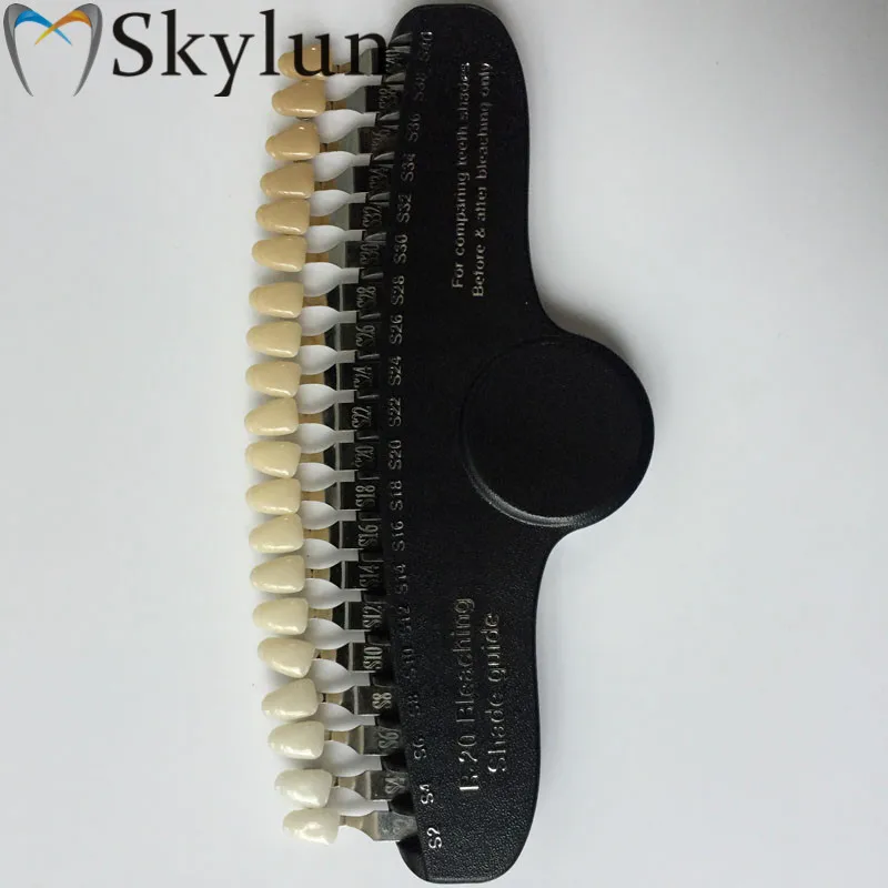 

2018 Best Price Cleaning Teeth Dental Shade Guides for Led Teeth Whitening Machine with Mirror 20 Colors, Bamboo color