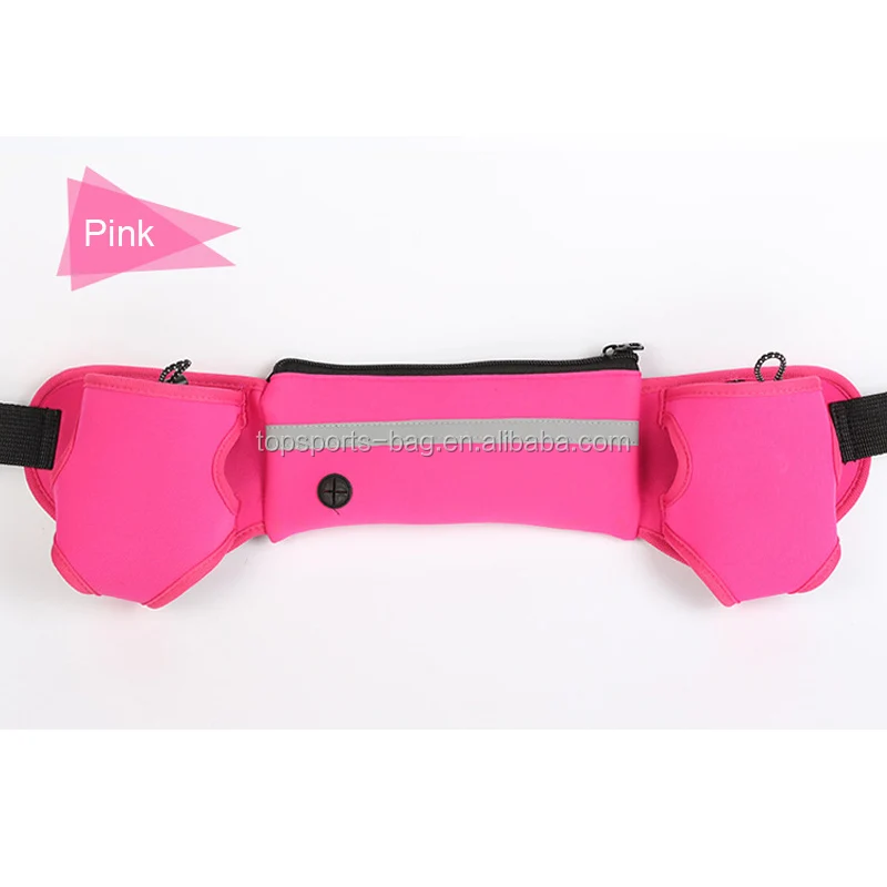 

Lightweight Runner Bag Running Belt 2 Pockets Waist Pack for Workout Fitness