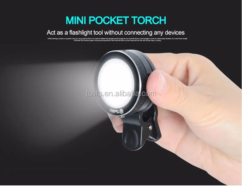 Color Optional Adjustable Portable Mobile Phone Selfie Fill Light With Clip