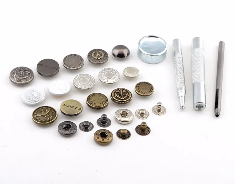 Boutons de rechange en laiton antique 17 mm pour jeans vestes et v/êtements