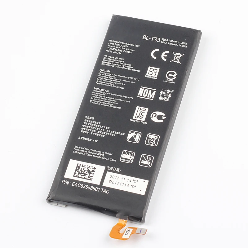 

Original BL-T33 battery batteries for LG Q6 T33 M700A M700AN M700DSK M700N mobile battery factory