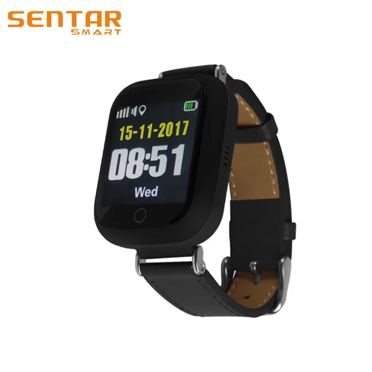 

SOS Alarm HEART RATE MONITOT GPS Watch for Elderly People, Brown/black and accept oem