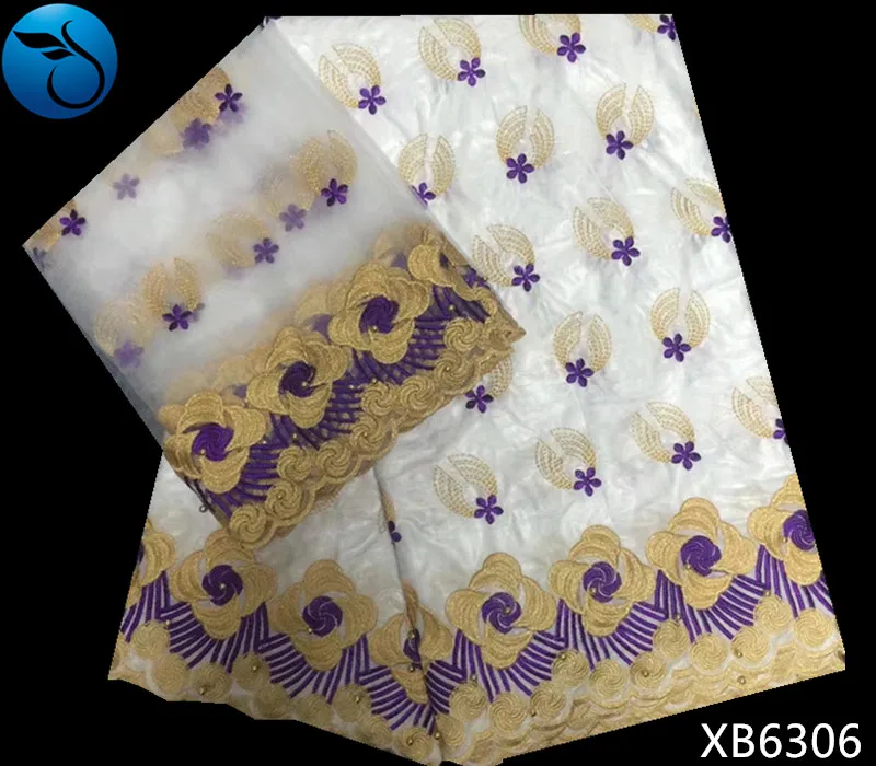 

LIULANZHI New arrival african tiuss bazin with beads embroidered white bazin lace fabric for dress 7yards XB63, Customized