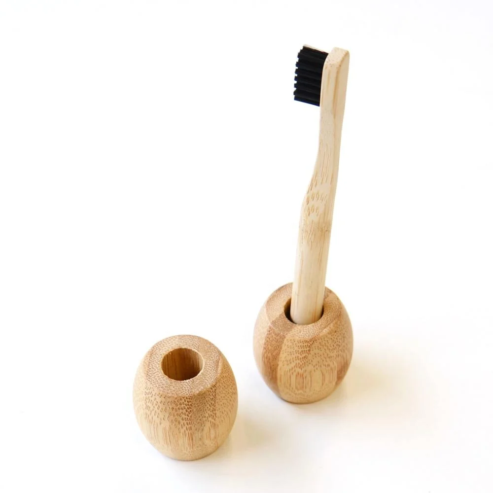 

Creative kids bathroom single bamboo toothbrush holder custom travel toothbrush stand set