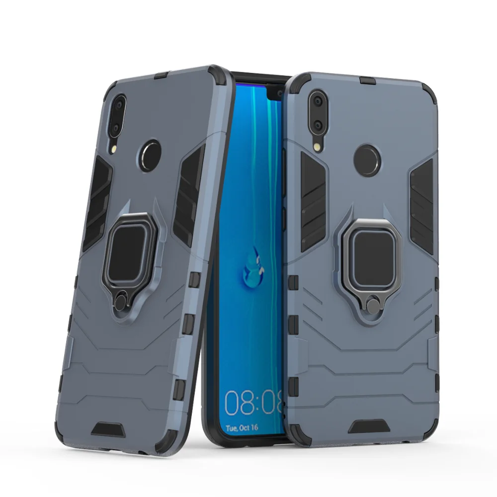 

Luxury Universal Mobile TPU PC Kickstand Smart Phone Cover Case For Huawei Y9 2019 Enjoy 9 Plus Case