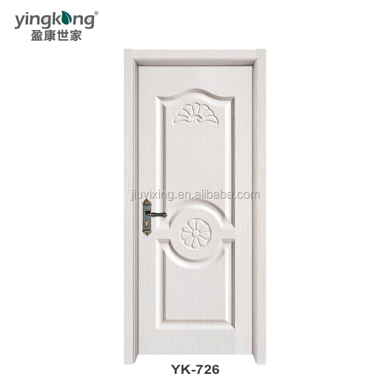 3D Design PVC Film Teak Wood Door Models High Quality WPC Door Price