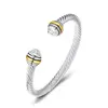 Bracelet Designer Brand Inspired Antique Women Jewelry CZ Cable Wire Bangle