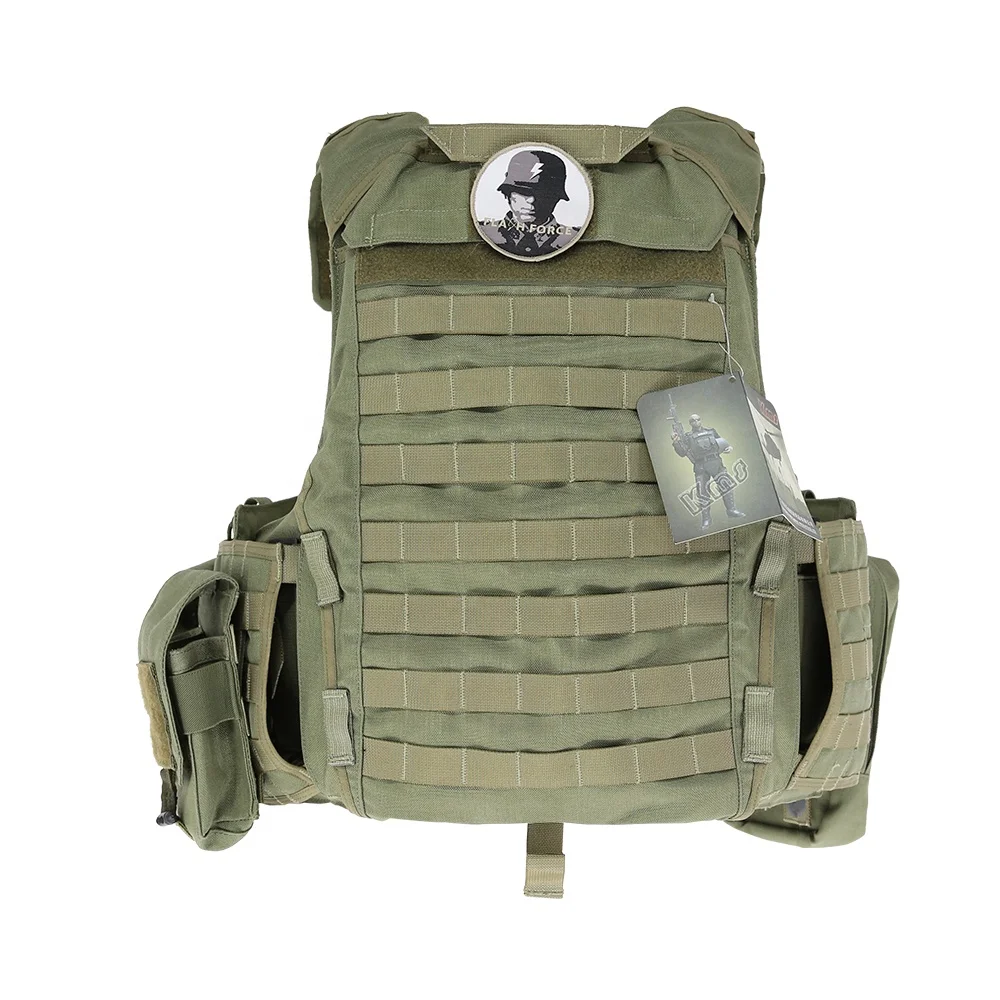 
KMS Combat Army Military Vest Swat Police Protection Air Soft Molle Hunting Tactical Bullet Proof Vest 