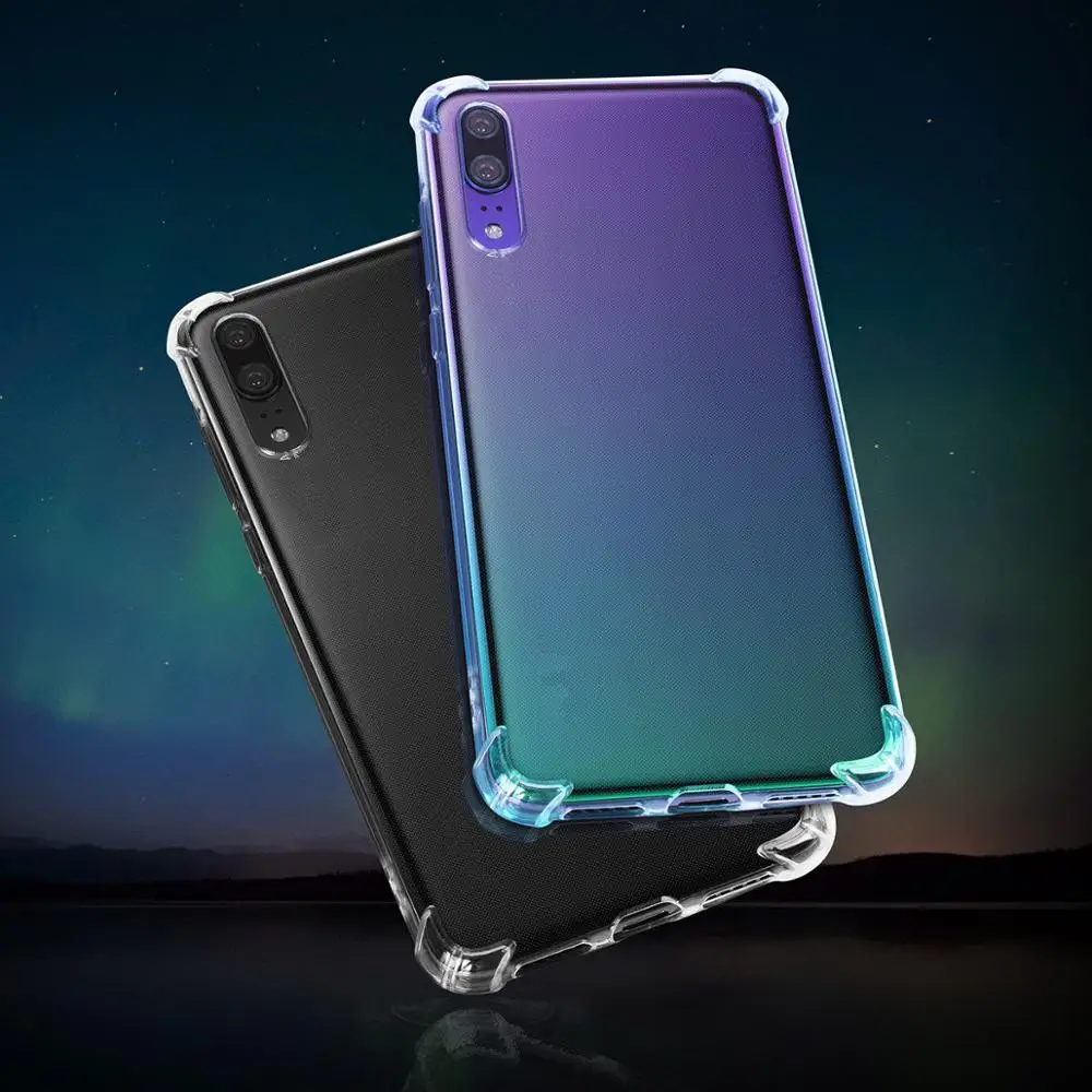 
360 degree Shockproof Soft Silicone TPU Clear transparent Cases Cover For Huawei P20 pro /lite 