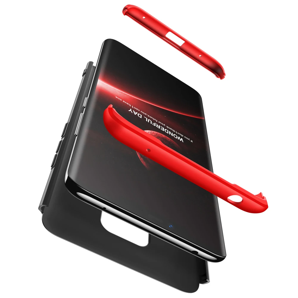 

GKK 360 Degree Full Protection Hard PC 3 in 1 Back cover phone case for Huawei Mate 20 pro, Red-black