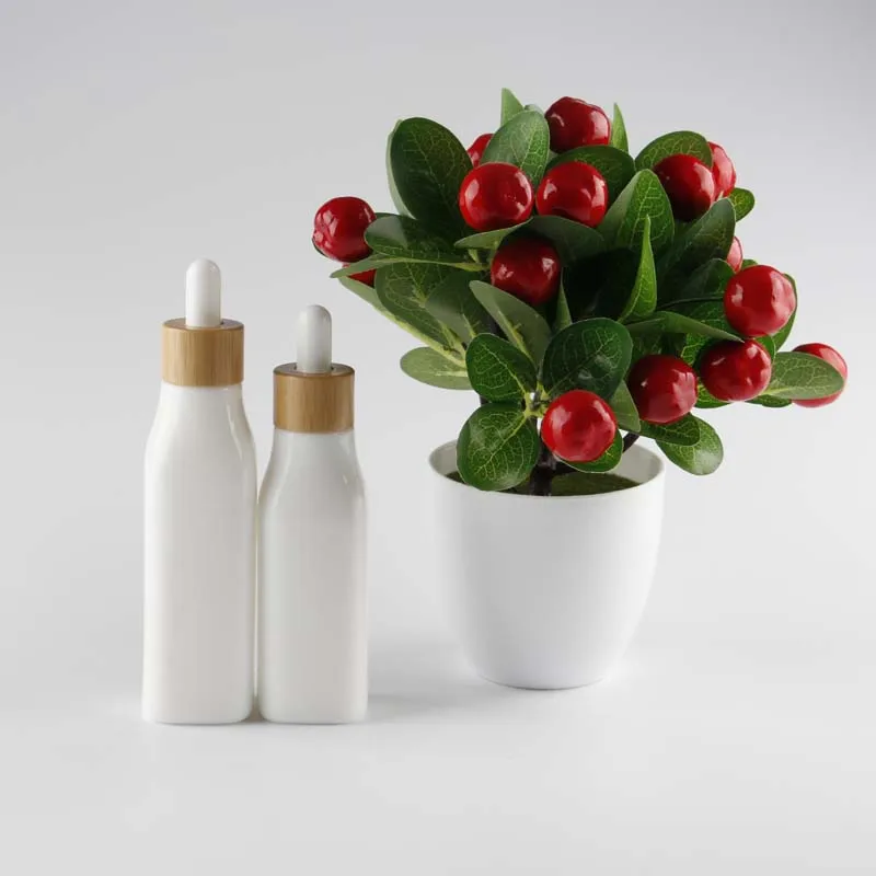 24/410 plastic dropper cap with bamboo closure for silicone teat