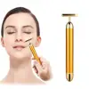 Gold wrinkle removal Electric Vibration Facial Massage Roller Waterproof Face Skin Care
