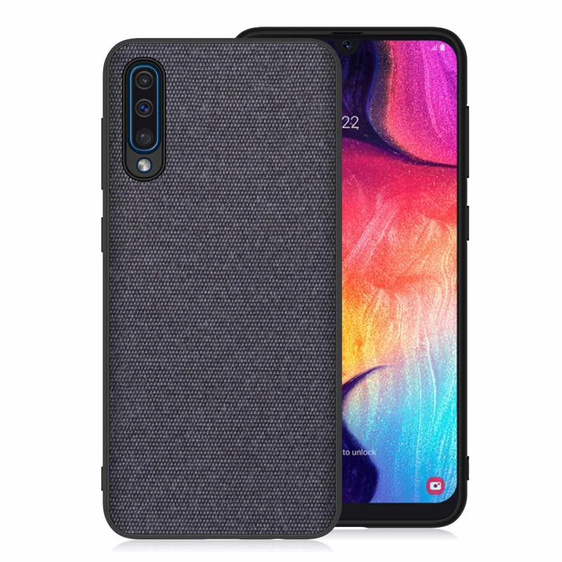 Buluby Anti-shock Fashionable canvas cloth mobile cell phone shell back cover for Samsung Galaxy A50 case