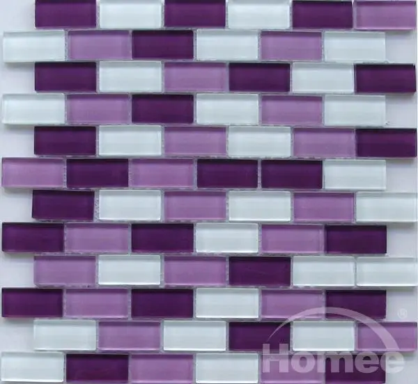 壁の装飾のための紫色のガラスモザイクタイルレンガパターン Buy 紫色のモザイクbacksplashのタイル 紫ミックス結晶のモザイク 紫色のモザイクタイル Product On Alibaba Com
