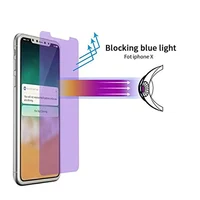 

Hot Selling For Iphone 10 Mobile Phone 0.33 Tempered Glass Anti Blue Light Screen Protector For Iphone X