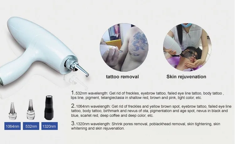 portable  Nd yag laser beauty machine with skin pigment removal