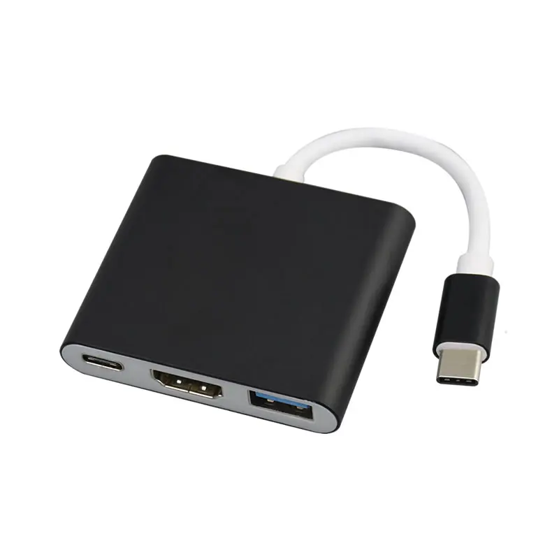 

USB 3.1 Hub USB C to HDMI 4K Adapter Power Delivery USB 3.0, Gold for usb type c cable