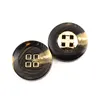 39L 25mm 4 square hole resin polyest abs conbined round button for coat