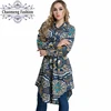 2015# Latest paisley print Ethnic clothing Muslim suit design for fat ladies modest islamic long blouse 2018
