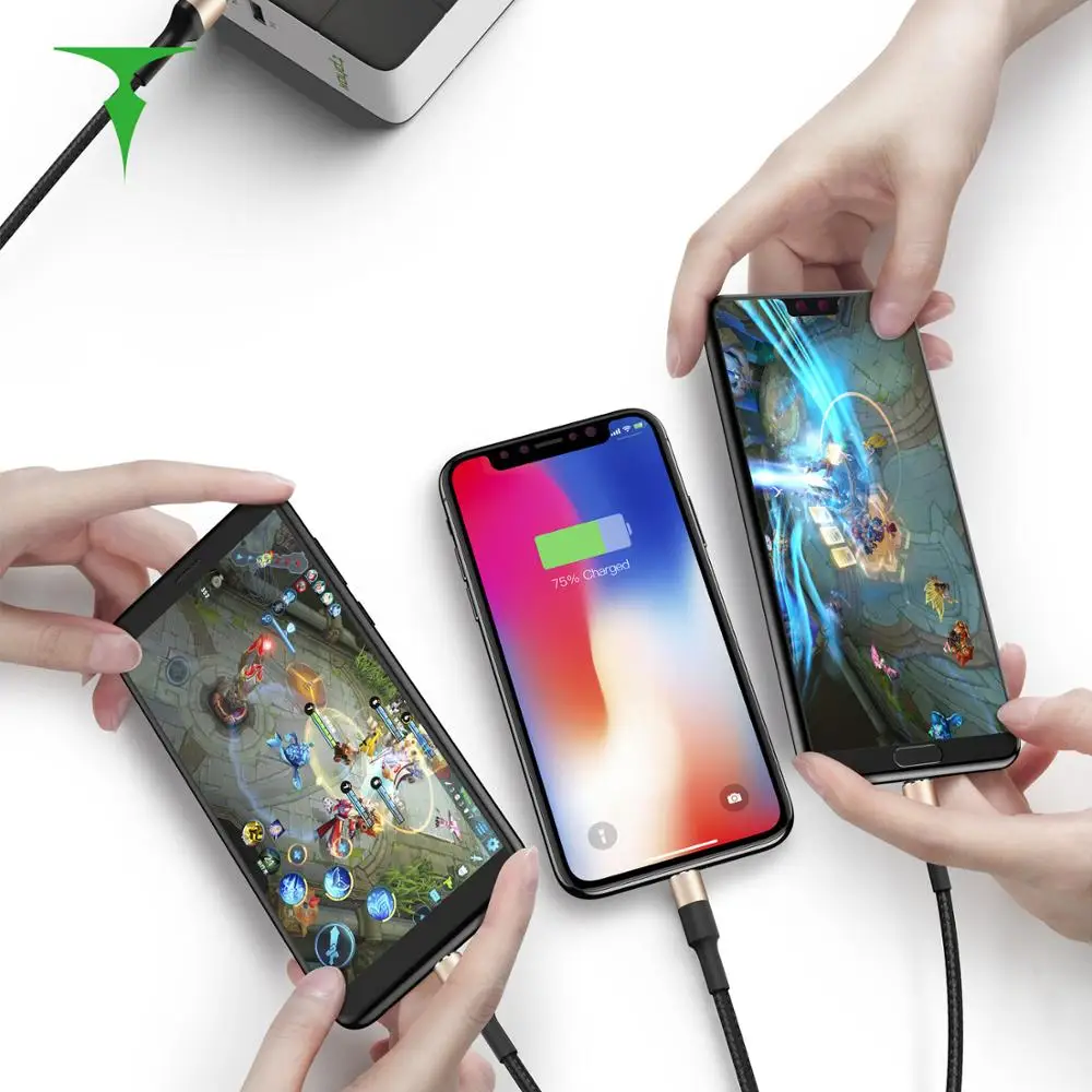 

T-phox micro usb cable fast charger Multi-function data cable line for iphone for xiaomi mboile phone accessaries