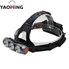High Lumen Outdoor Hunting Rechargeable Three Led XML T6 Light Source Headlamps