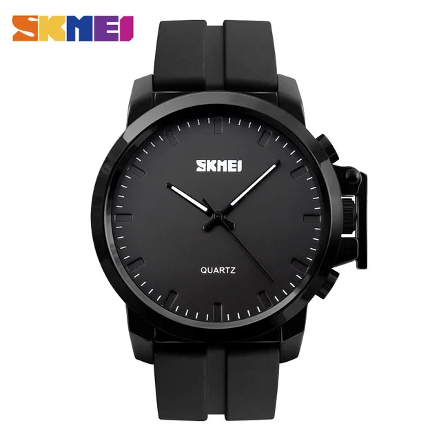 

SKMEI 1208 Fashion Casual Men Large Dial Quartz Watches 30M Water Resistant Gentleman Wristwatches, 7 colors to choose