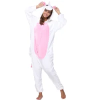 

Wholesale adult Pink unicorn animal costume flannel onesie sleepwear pajamas