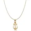 14k Yellow Gold Piano Pendant on a Rope, Box or Curb Chain Necklace