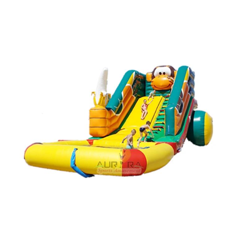 

commercial big cheap adult size inflatable water pool slide inflatable water dry slide with pool for party rental, Customized