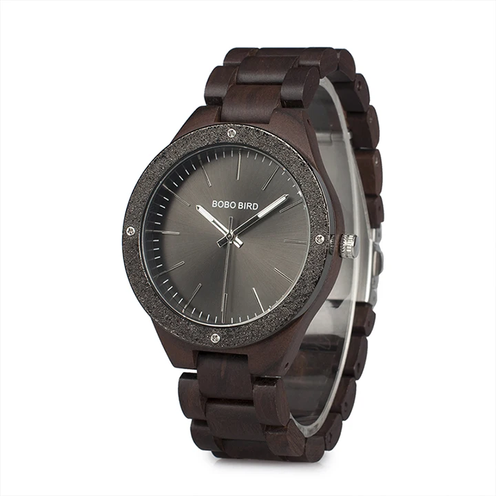 

bobo bird Wooden Band Design Mens wood watch with Luxury Metal Face Quartz Watches