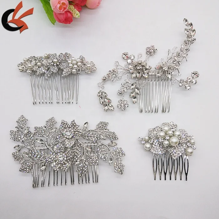 clear rhinestone hair comb white nickles.jpg