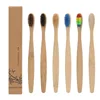 Wholesale bamboo toothbrush natural bamboo handle wood Health Environmental Protection soft hair toothbrush custom Logo